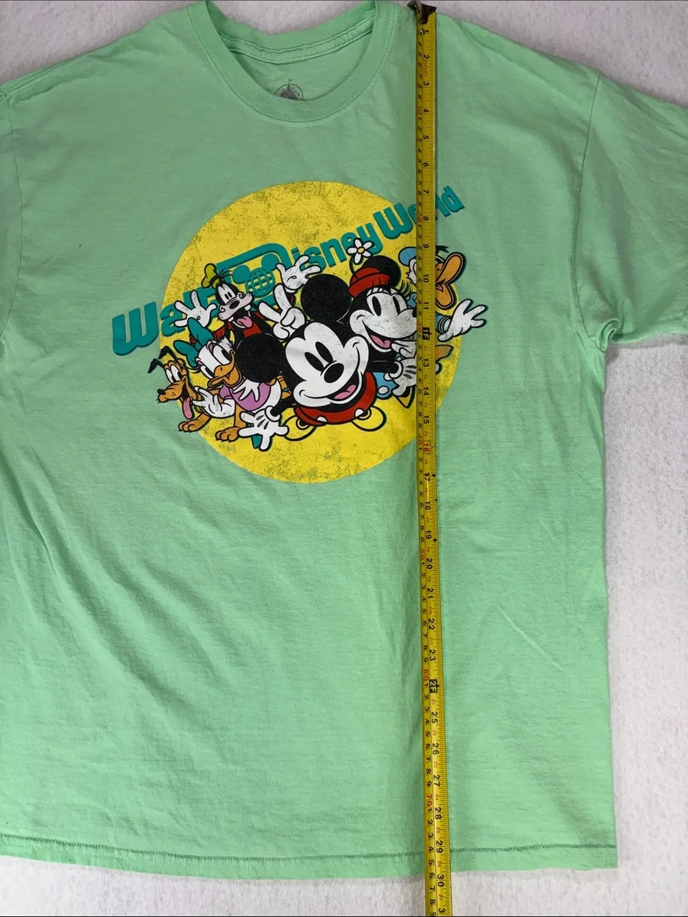 DISNEY Walt Disney World Bright Green T-shirt Graphic Tee Size XL - Picture 8 of 10